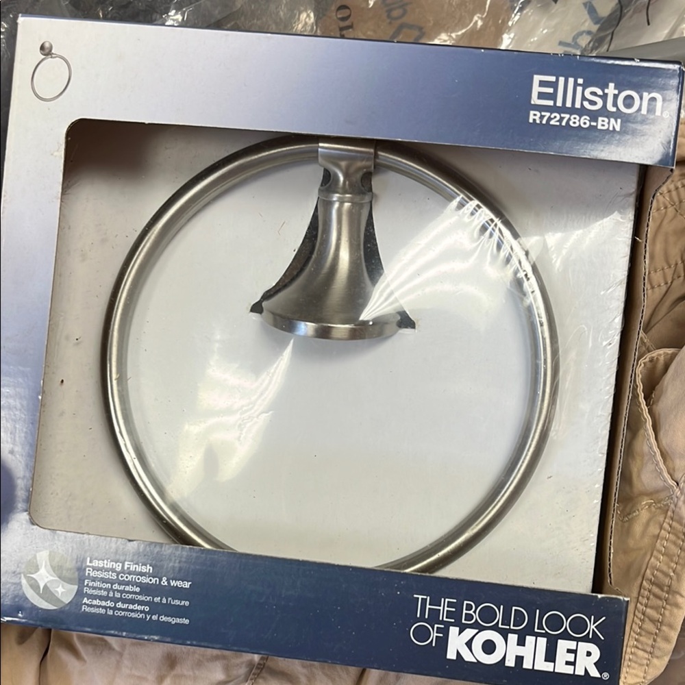Kohler Elliston Towel Ring in Silver